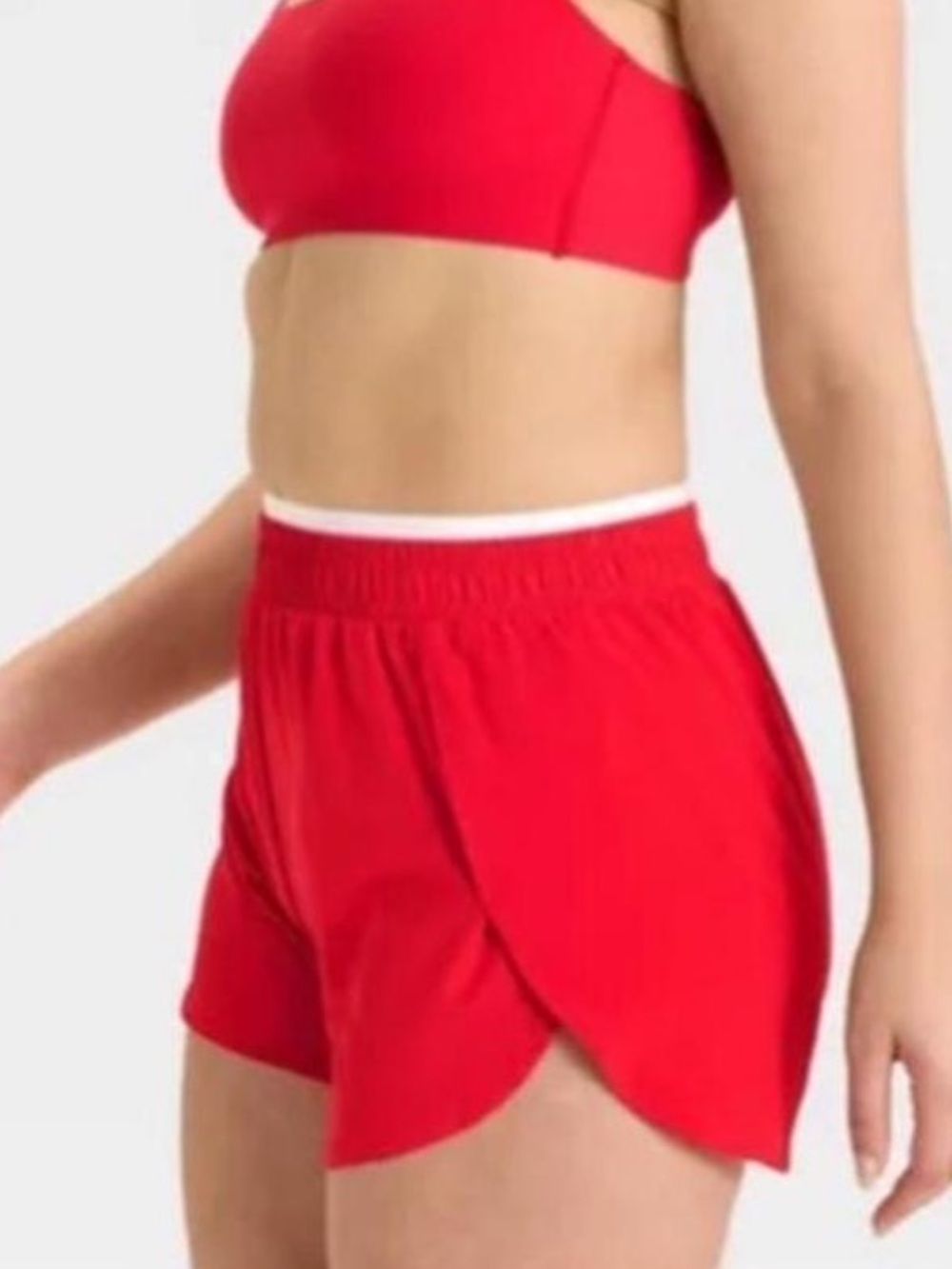All In‎ Morion Red Women's Athletic High Rise Shorts 3” Inseam XXL